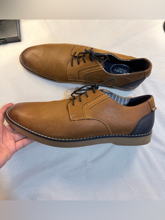 Sperry Cognac Leather Derby with Black Heel Accent main image 10